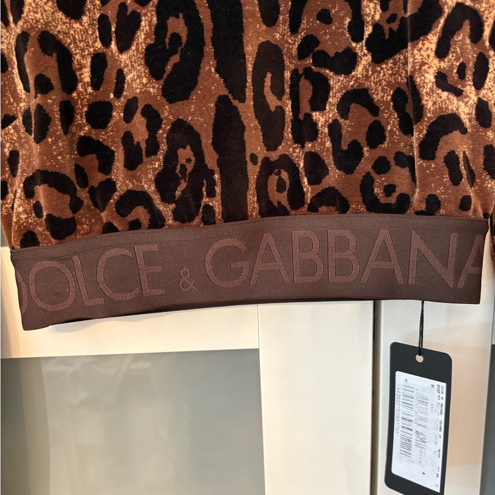 Dolce & Gabbana Brown Leopard Crop Top NWT - Picture 4 of 7